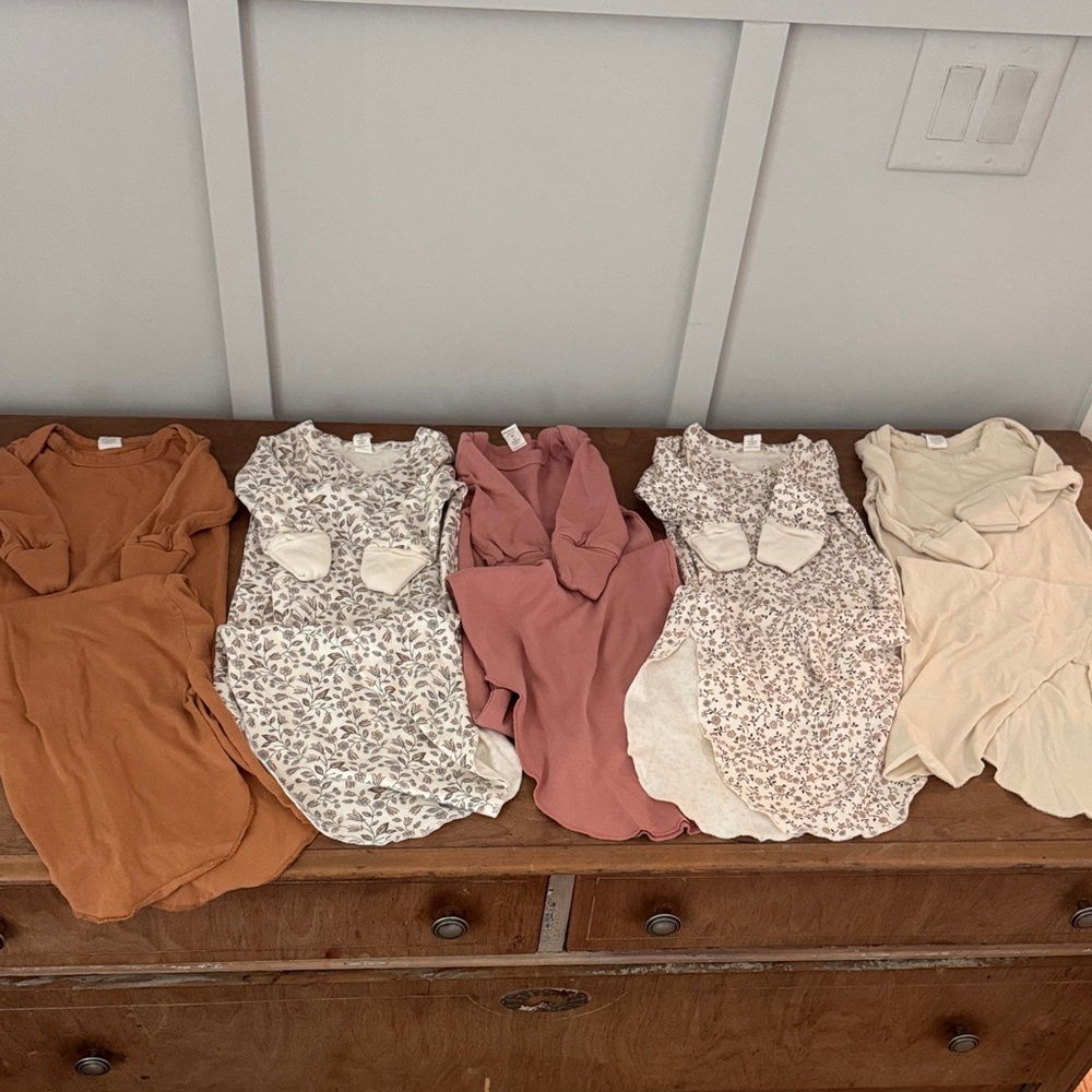 Colored Organics Girl Infant Gown Bundle, 0-3mo